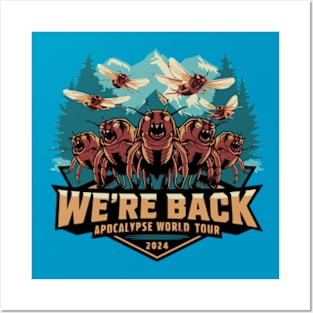 We’re Back Cicada Apocalypse World Tour Locust 2024 Funny Posters and Art